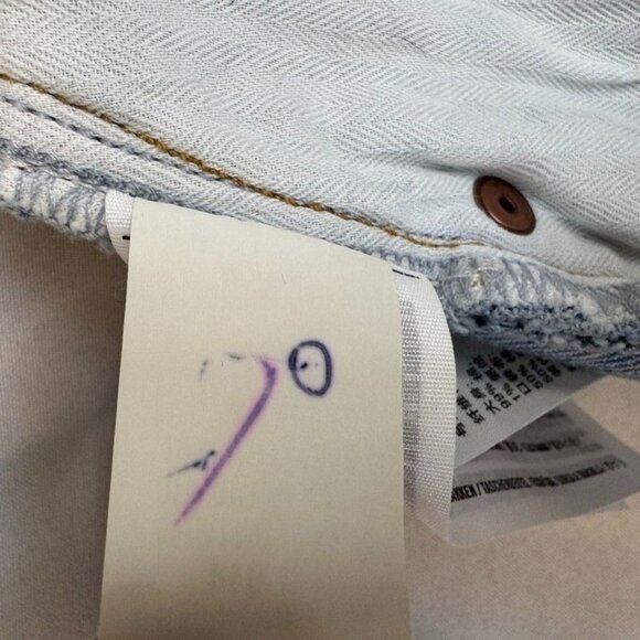 Abercrombie & Fitch Low Rise Baggy Light Blue Straight Leg Single Cuff Jeans - Picture 16 of 16